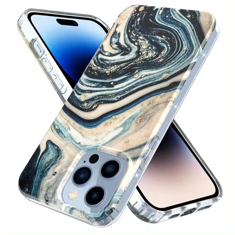 IMD colored marble TPU case