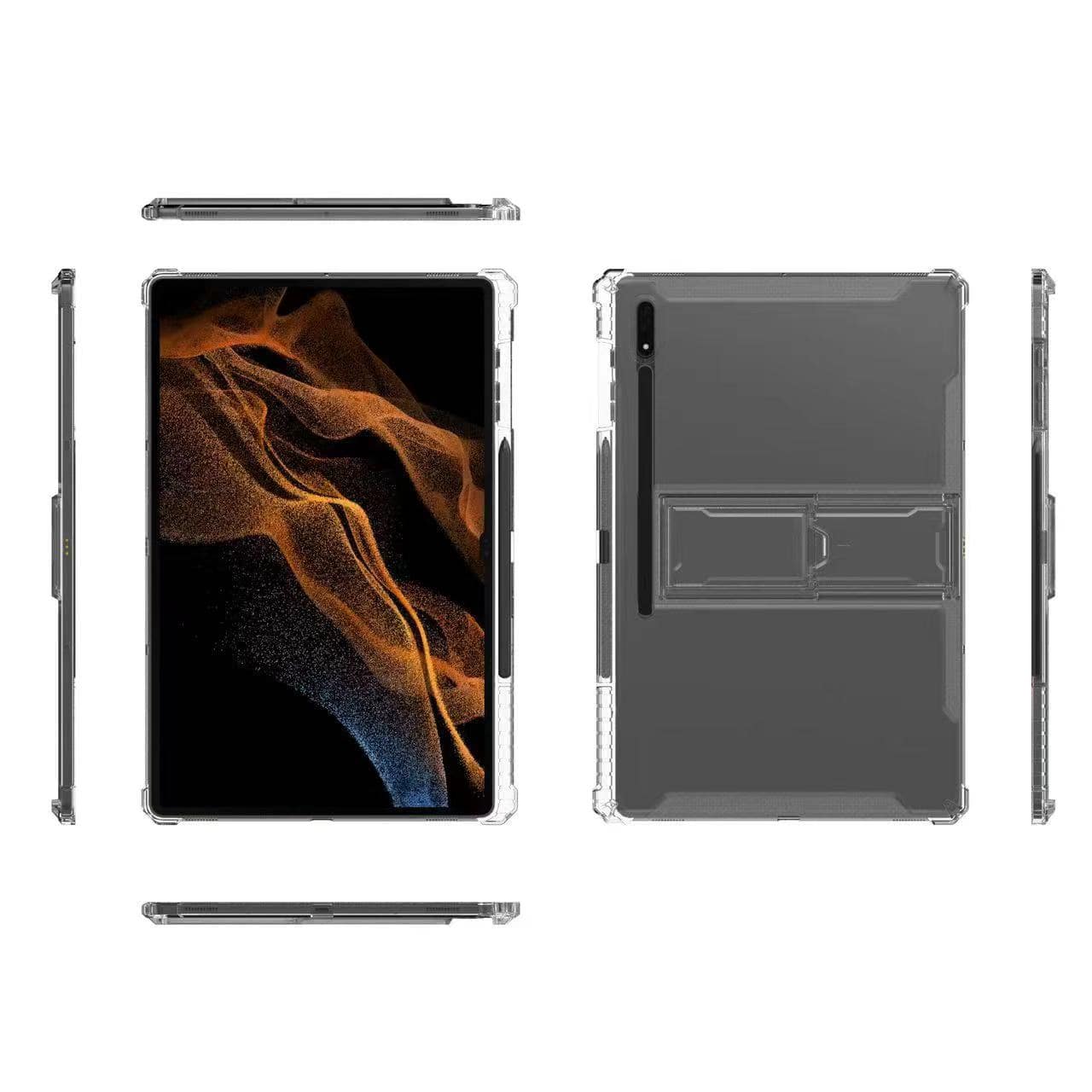 Clear Tablet Case with Kickstand Pencil Holder