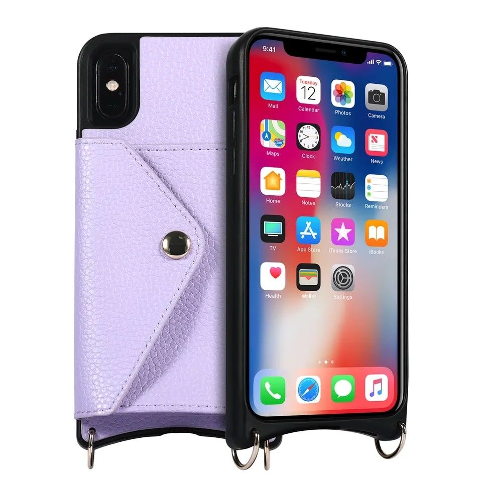 Crossbody Wallet Phone Case With Lanyard