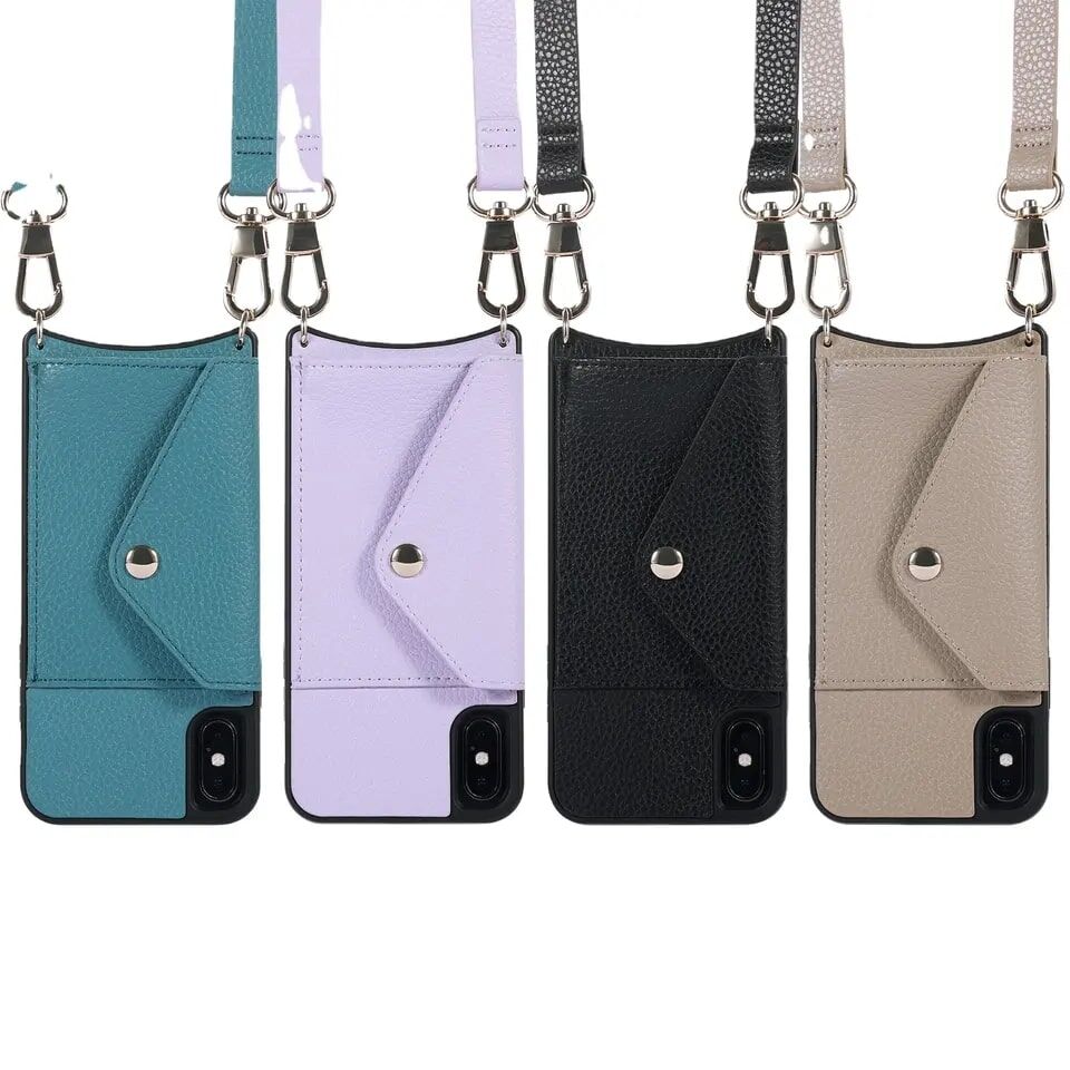 Crossbody Wallet Phone Case With Lanyard