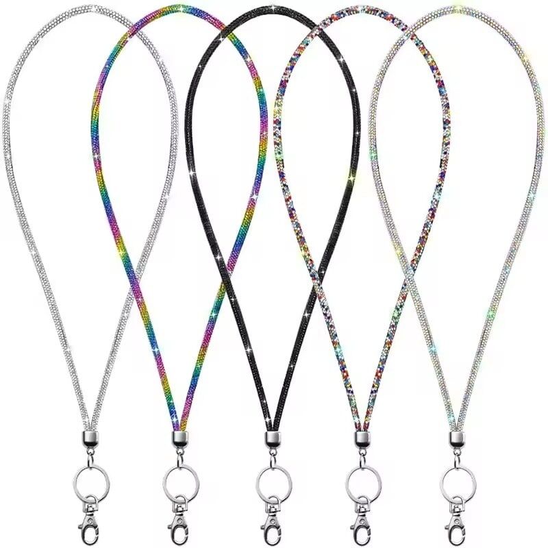 diamond crystal phone lanyard