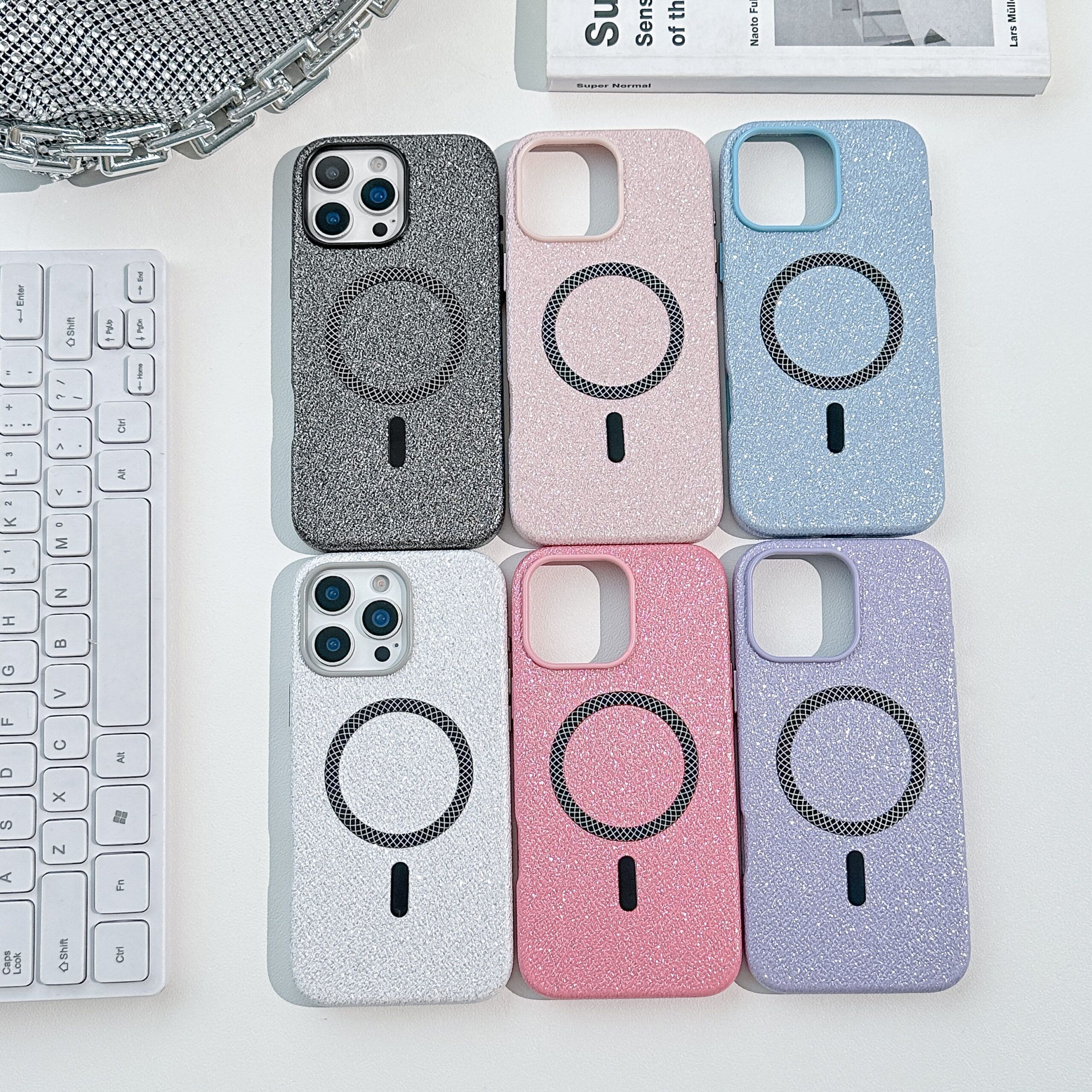 Pearlescent Leather Magnetic Phone Case