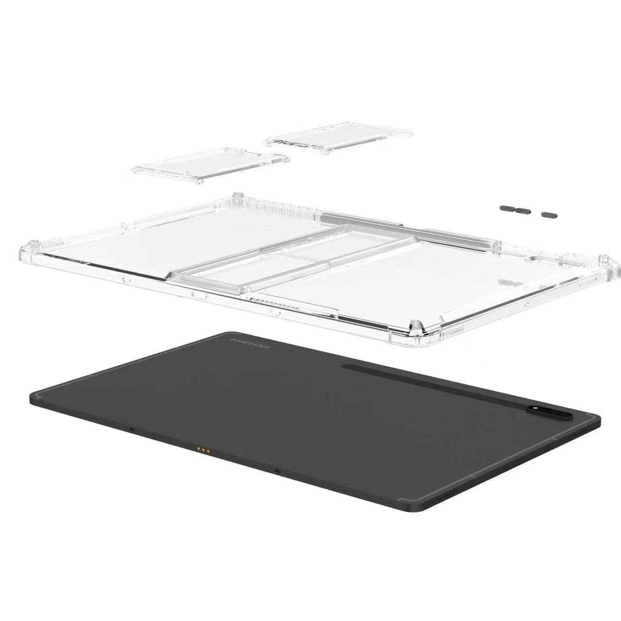 Clear Tablet Case with Kickstand Pencil Holder