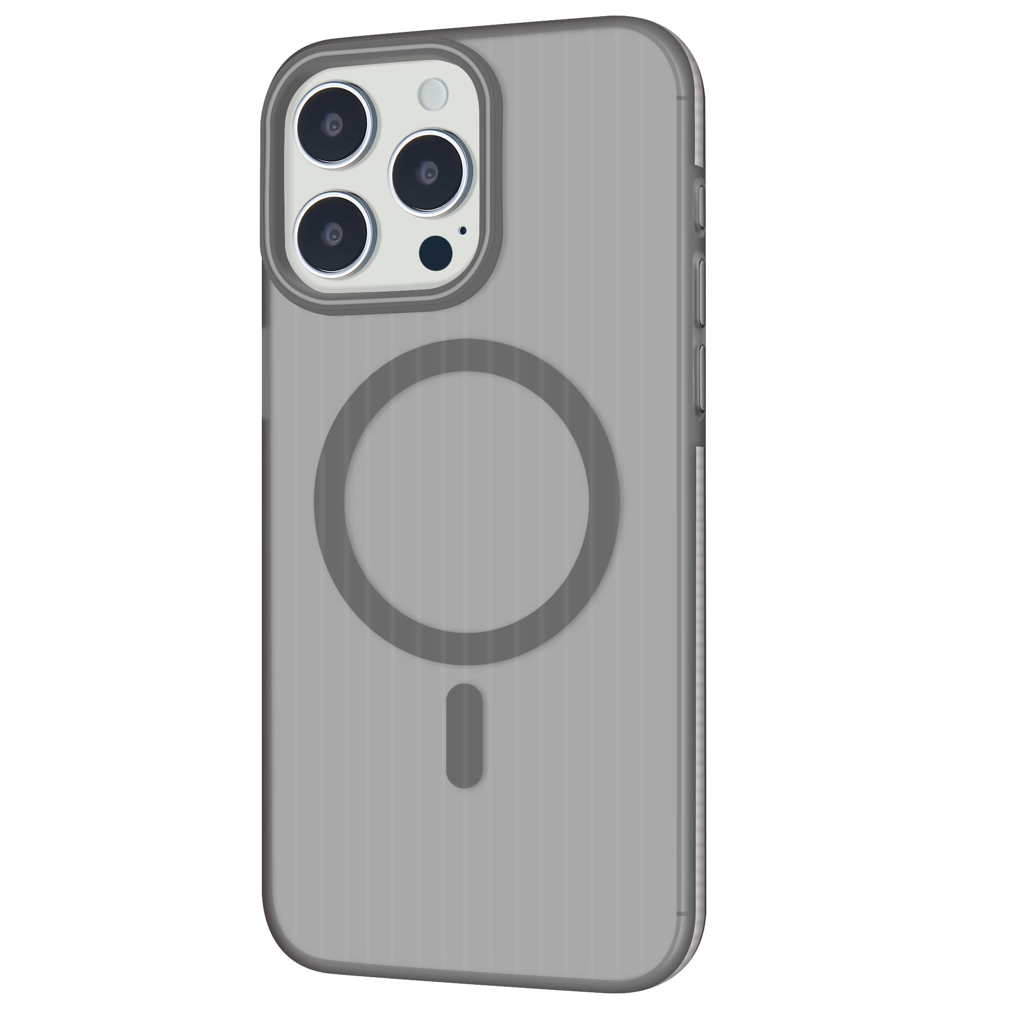 corrugated design magnetic case clear grey